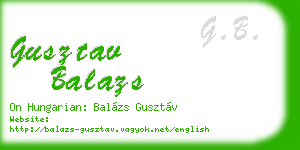 gusztav balazs business card