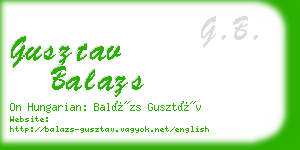gusztav balazs business card